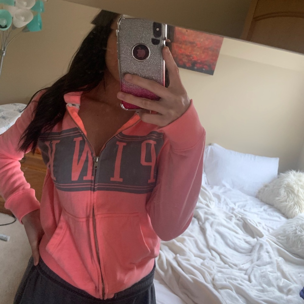 PINK zip up hoodie